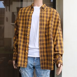 Dope pocket plaid button down  t-shirt